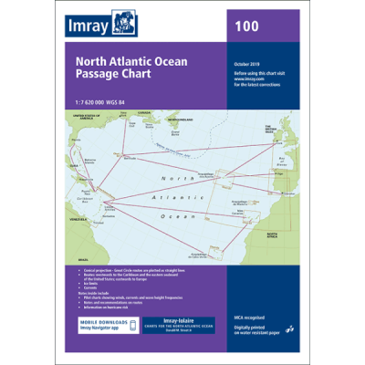 Imray 100 North Atlantic Ocean Passage Chart