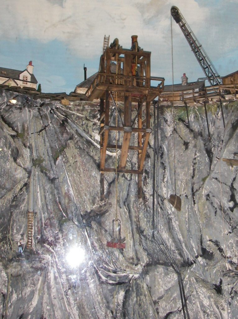 Diorama showing slate quarrying in Ellenabeich